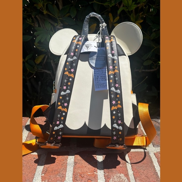 2025 Loungefly Disney Parks Halloween Minnie Mouse Ghost Cat Backpack Bag - NEW - Picture 2 of 2
